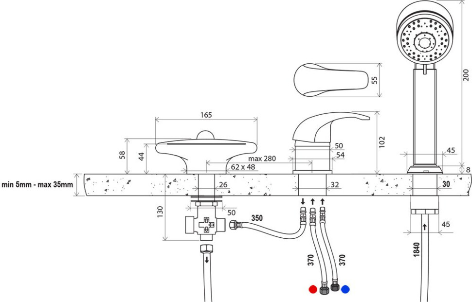 Смеситель Ravak Rosa RS 025.00 Смеситель Ravak Rosa RS 025.00