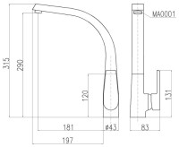 Смеситель Slezak RAV Kitchen V819.5