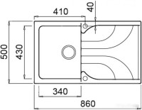 Кухонная мойка Elleci Ego 400 Nero Pietra G54
