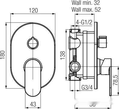 Смеситель Valvex Tube 2408640 Смеситель Valvex Tube 2408640