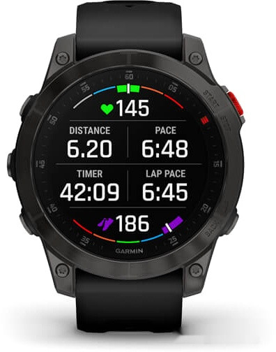 Умные часы Garmin Epix Sapphire Gen 2 (черный титан/черный)