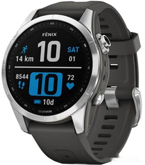 Умные часы Garmin Fenix 7S (серебристый/графитовый)