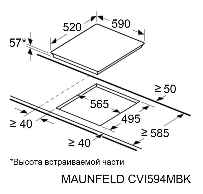 Варочная панель Maunfeld CVI594MBK2