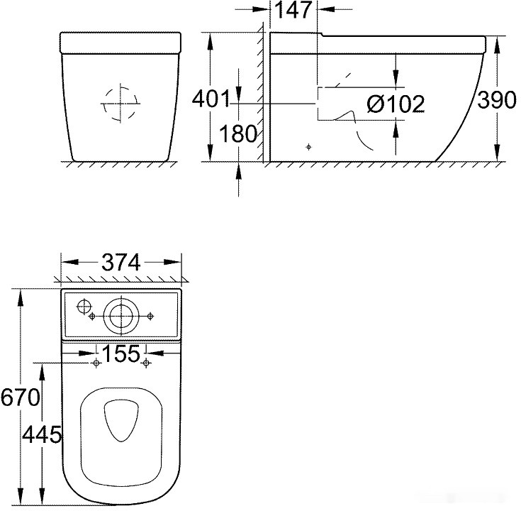 Унитаз Grohe Euro 39338000