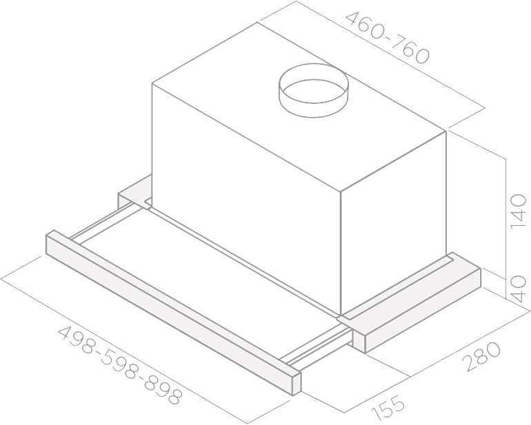Вытяжка Elica ELITE14 LUX GRVT/A/90 Вытяжка Elica ELITE14 LUX GRVT/A/90