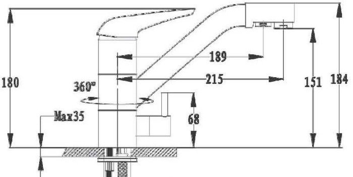 Смеситель GranFest 2624-1 (белый) Смеситель GranFest 2624-1 (белый)