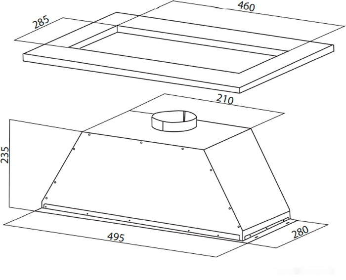 Вытяжка Oasis VM-50W (V)
