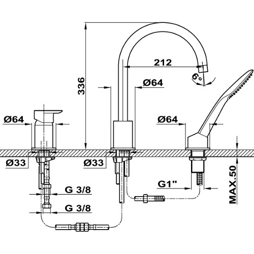 Смеситель Teka Formentera 62.152.02.00