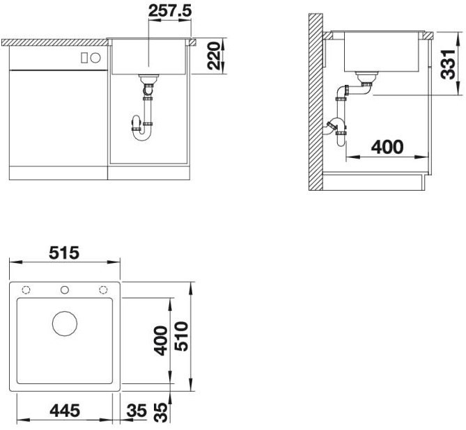 Кухонная мойка Blanco Pleon 5 антрацит Кухонная мойка Blanco Pleon 5 антрацит