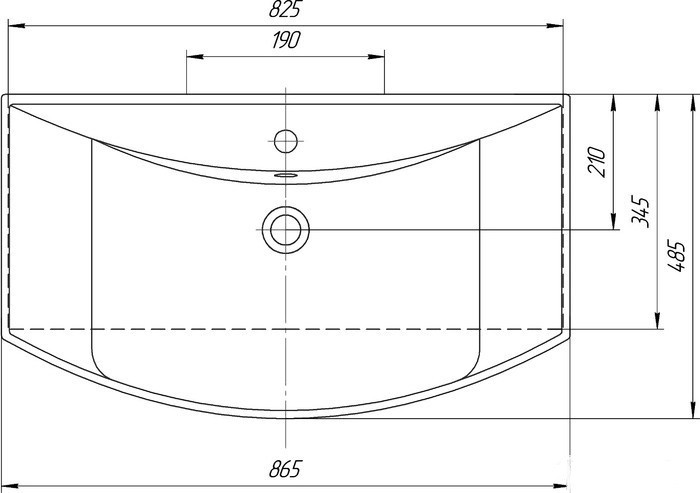 Умывальник Kirovit Стиль 850 85x48.5 Умывальник Kirovit Стиль 850 85x48.5