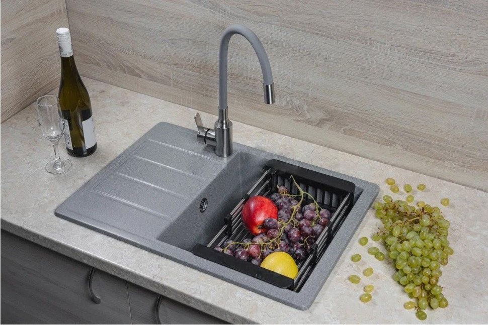 Кухонная мойка Marblan Recta R (серебристый) Кухонная мойка Marblan Recta R (серебристый)
