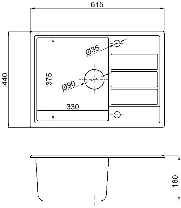 Кухонная мойка Marblan Recta R (серебристый) Кухонная мойка Marblan Recta R (серебристый)