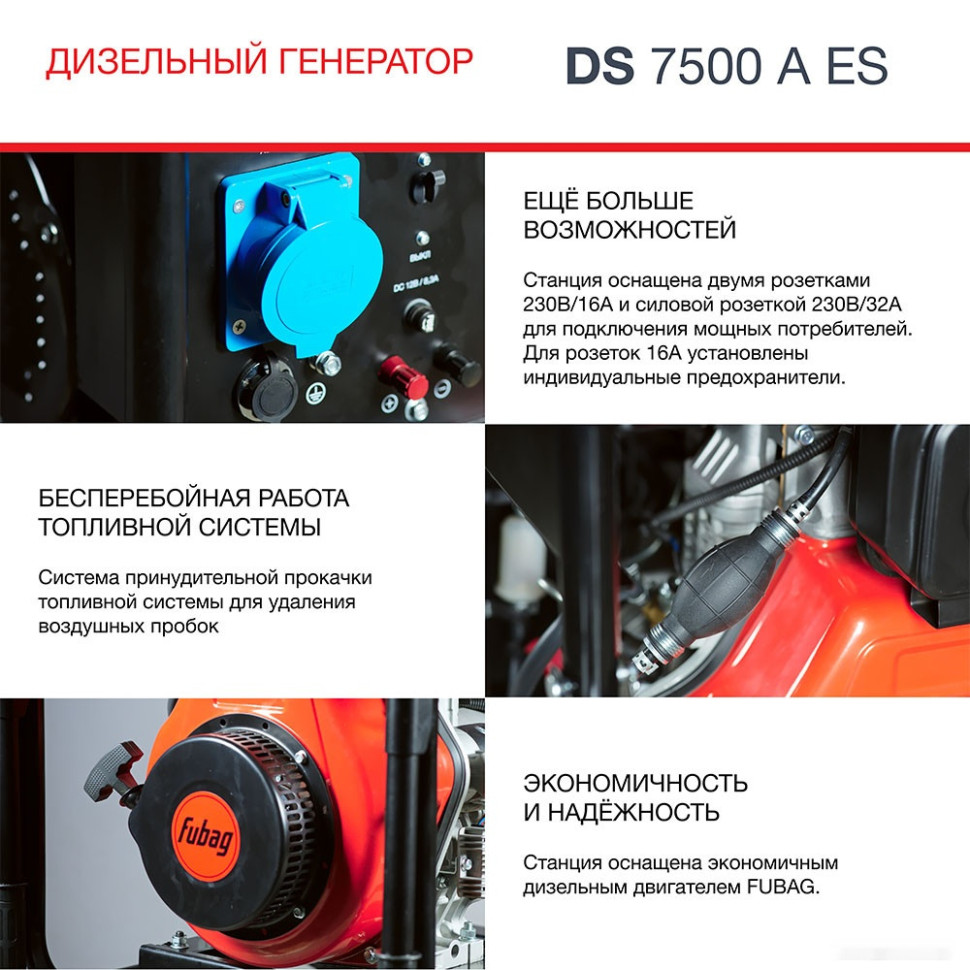Генератор FUBAG DS 7500 A ES