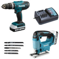 Набор аккумуляторного инструмента Makita DK18B59Y (шуруповерт, лобзик, 2 АКБ)