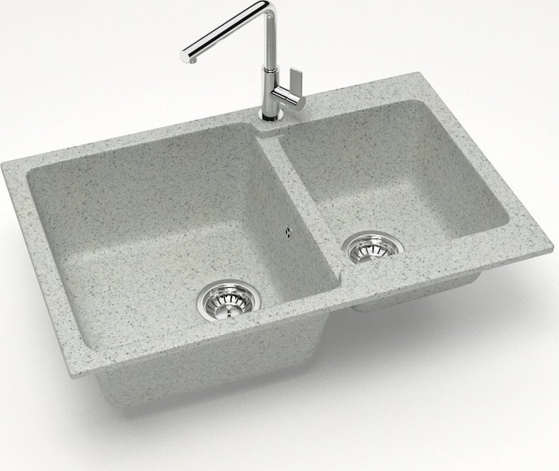 Кухонная мойка Marrbaxx Карельский камень модель 191/Q10 F191Q010 (серый/светло-серый)