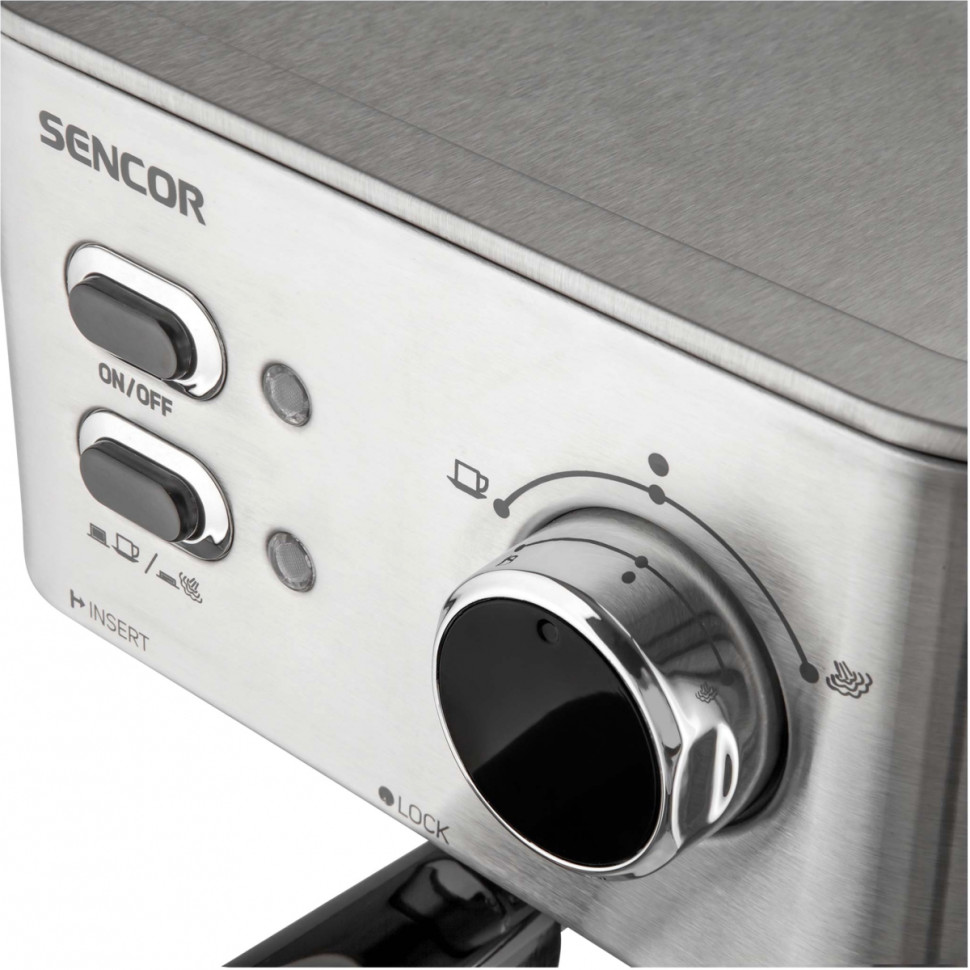 Рожковая помповая кофеварка Sencor SES 4010SS Рожковая помповая кофеварка Sencor SES 4010SS