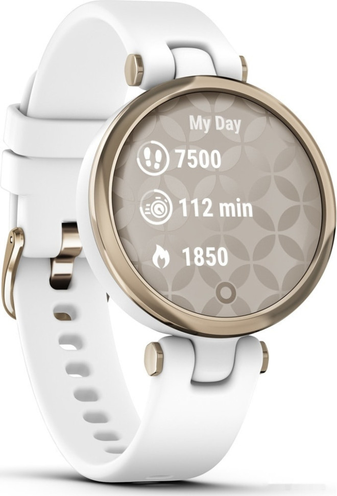 Умные часы Garmin Lily (кремово-золотистый/силиконовый ремешок)