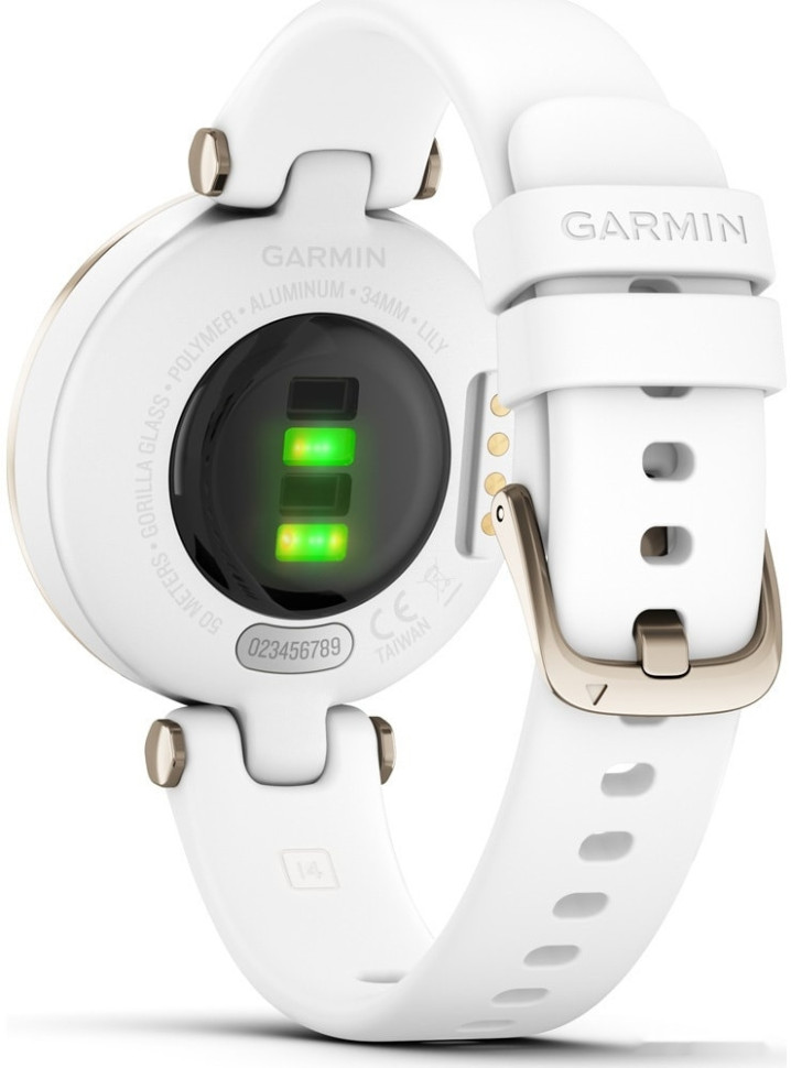 Умные часы Garmin Lily (кремово-золотистый/силиконовый ремешок)