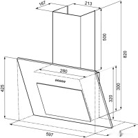 Вытяжка Krona Fiona 600 PB (белый)