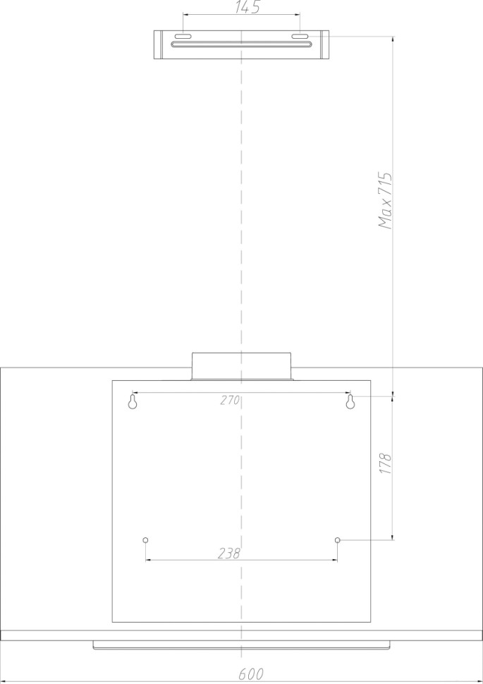 Вытяжка Weissgauff Ita 60 PP BL