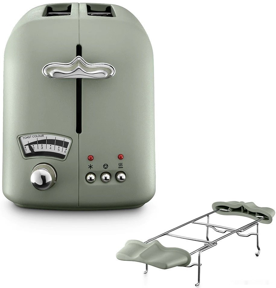 Тостер Delonghi Argento Flora CT021.GR Тостер Delonghi Argento Flora CT021.GR