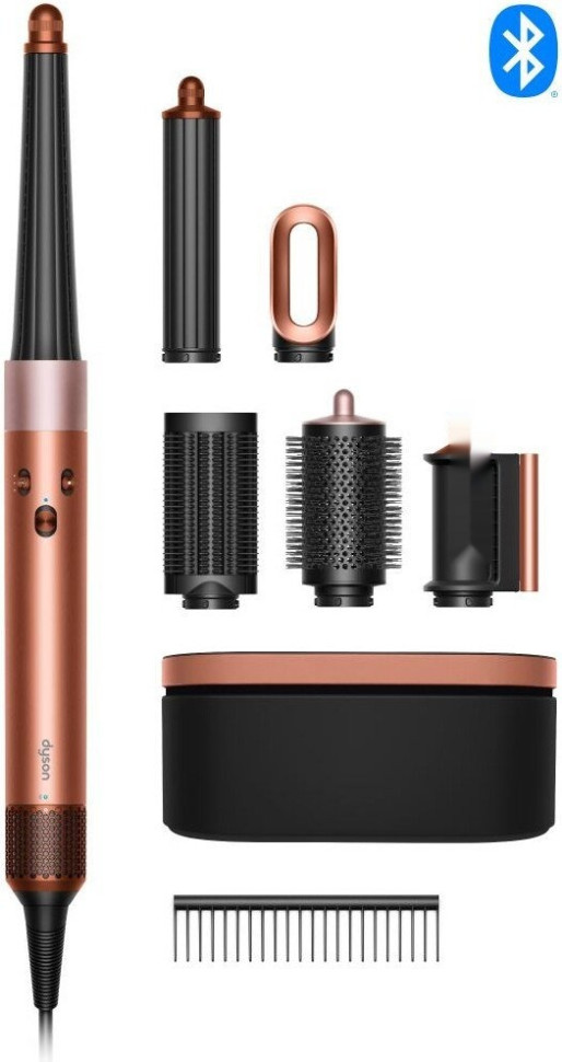 Фен Dyson Airwrap Complete Long HS08 i.d. (с переходником на евровилку, янтарный шелк)