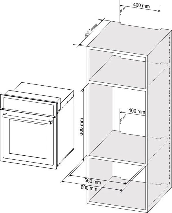 Духовой шкаф RENOVA O90-6DBS3
