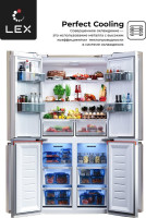 Четырёхдверный холодильник LEX LCD450WOrID
