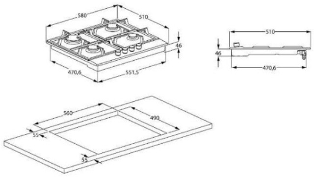 Варочная панель Indesit THPM 641 W/WH/I Варочная панель Indesit THPM 641 W/WH/I