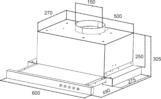 Вытяжка Grand Toledo sensor 60 BK