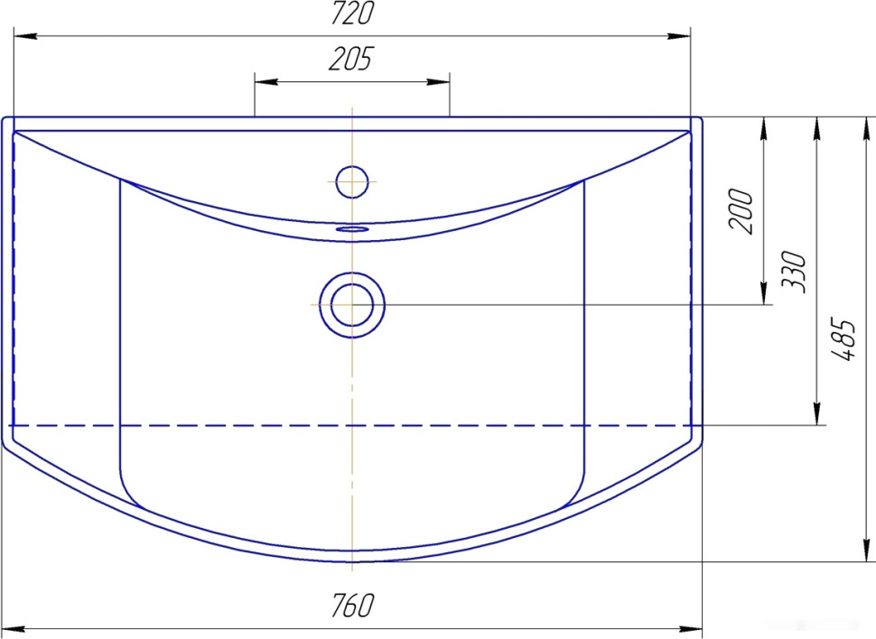 Умывальник Kirovit Стиль 750 Умывальник Kirovit Стиль 750