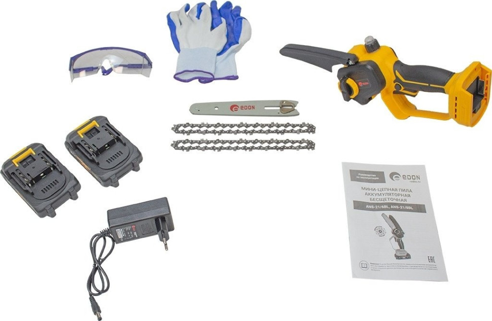 Аккумуляторная пила Edon ANS-21/6BL (с 2-мя АКБ) Аккумуляторная пила Edon ANS-21/6BL (с 2-мя АКБ)