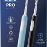 Электрическая зубная щетка Oral-B Pro Series 1 D305.523.3H (2 шт, черный/бирюзовый) Электрическая зубная щетка Oral-B Pro Series 1 D305.523.3H (2 шт, черный/бирюзовый)