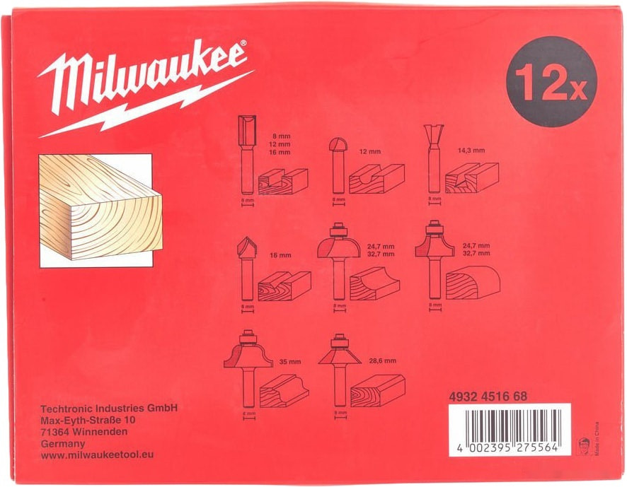 Набор фрез Milwaukee 4932451668