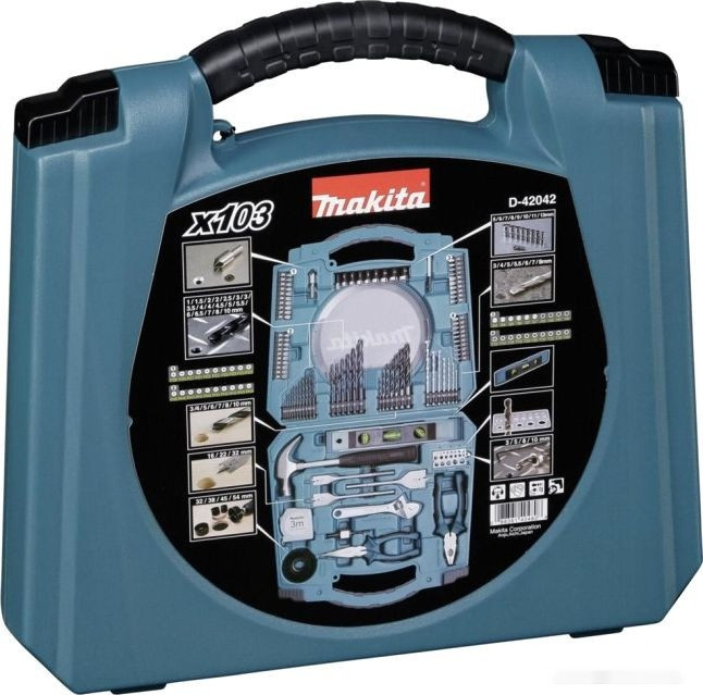 Набор домашнего мастера Makita D-42042 (103 предмета)