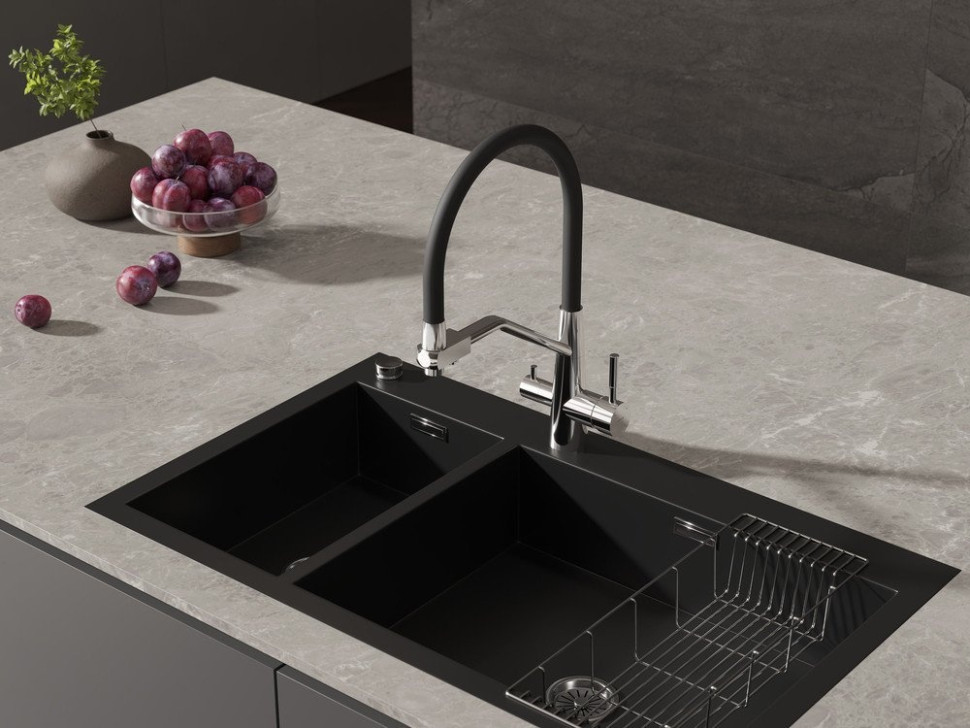 Смеситель Cersanit Vivo однорычажный с фильтром с гибким изливом 68217 (хром)