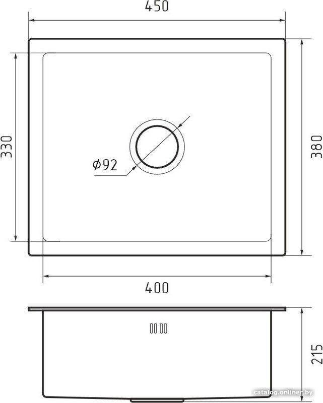 Кухонная мойка GranFest Metal нержавеющая сталь AISI 304 GF-4538 (с сифоном) Кухонная мойка GranFest Metal нержавеющая сталь AISI 304 GF-4538 (с сифоном)