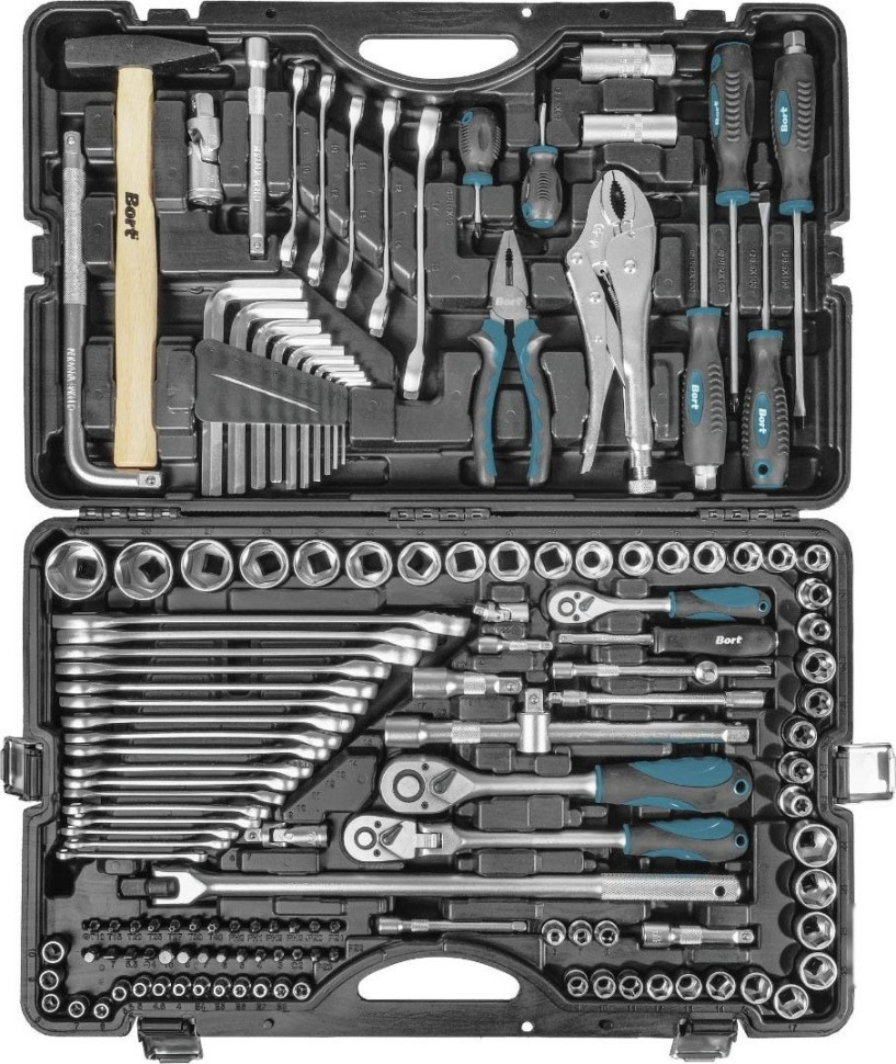 Универсальный набор инструментов BORT BTK-142 (142 предмета) Универсальный набор инструментов BORT BTK-142 (142 предмета)