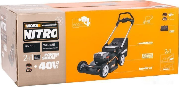 Газонокосилка Worx WG748E Газонокосилка Worx WG748E