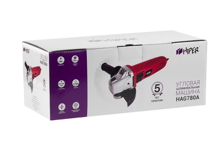 Угловая шлифмашина HIPER HAG780A Угловая шлифмашина HIPER HAG780A