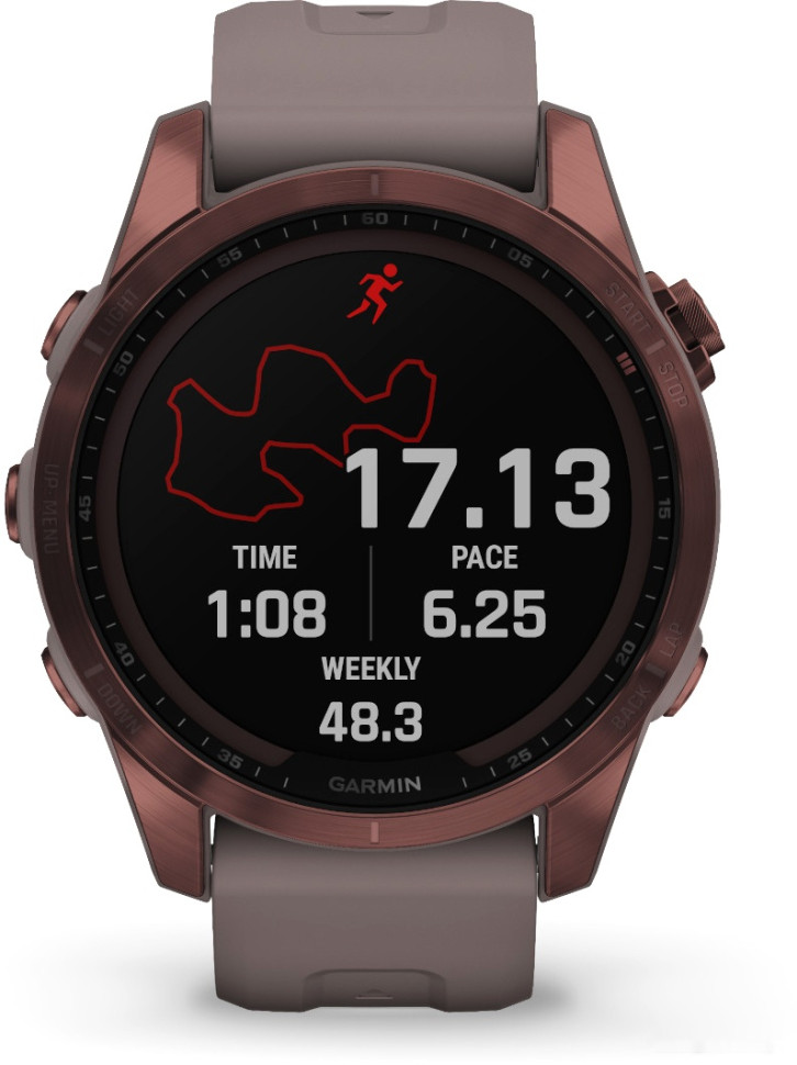 Умные часы Garmin Fenix 7S Sapphire Solar 42 мм (темно-бронзовый титан/сланцевый) Умные часы Garmin Fenix 7S Sapphire Solar 42 мм (темно-бронзовый титан/сланцевый)