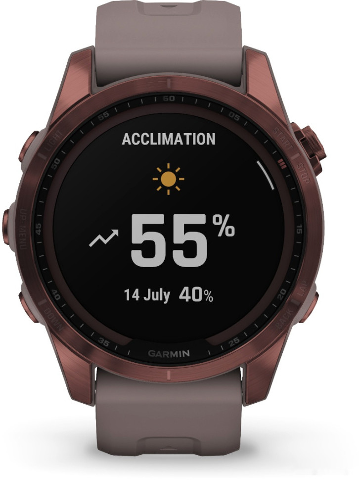 Умные часы Garmin Fenix 7S Sapphire Solar 42 мм (темно-бронзовый титан/сланцевый) Умные часы Garmin Fenix 7S Sapphire Solar 42 мм (темно-бронзовый титан/сланцевый)