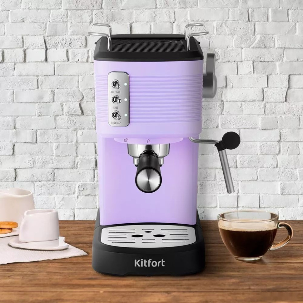 Рожковая кофеварка Kitfort KT-7180-3 Рожковая кофеварка Kitfort KT-7180-3