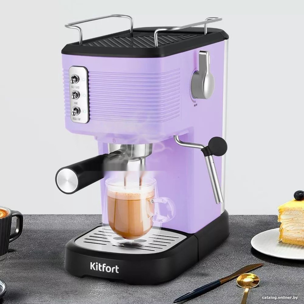 Рожковая кофеварка Kitfort KT-7180-3 Рожковая кофеварка Kitfort KT-7180-3