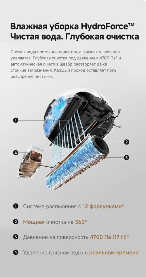 Робот-пылесос Trouver Robot Vacuum S70 Pro Roller White (евровилка, белый)