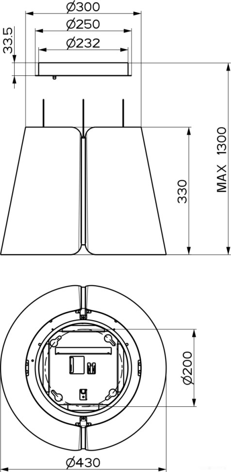 Вытяжка Faber Beat BK Matt F45 345.0612.337