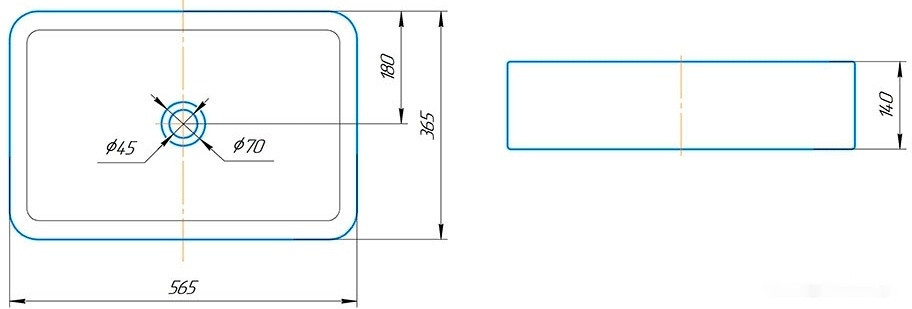Умывальник Kirovit Олимпия 560 Умывальник Kirovit Олимпия 560