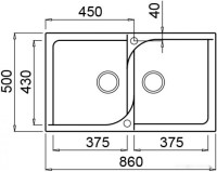 Кухонная мойка Elleci Ego 450 Titanium M73