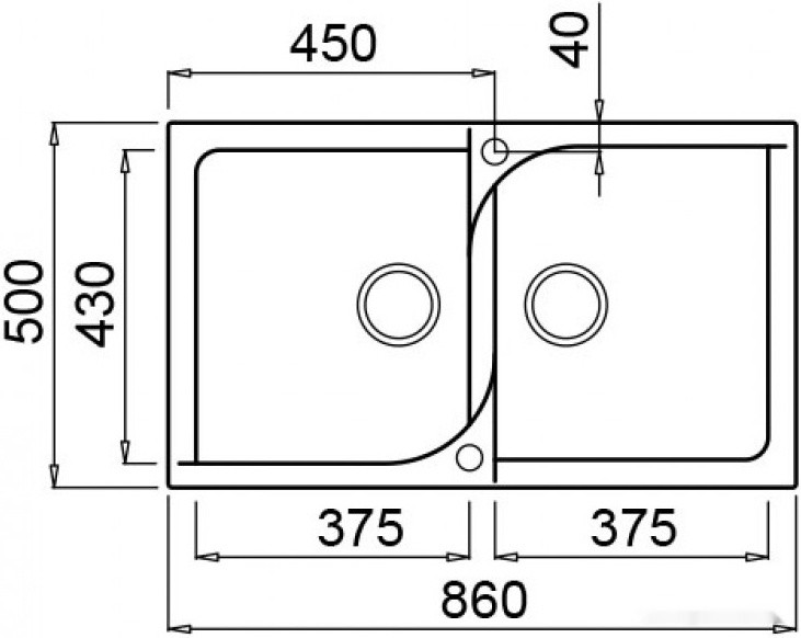 Кухонная мойка Elleci Ego 450 Titanium M73