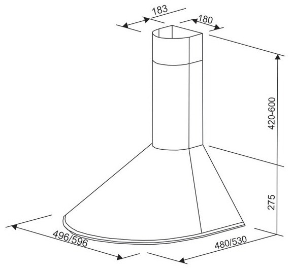 Вытяжка ZorG Technology Viola 750 60 M нержавейка